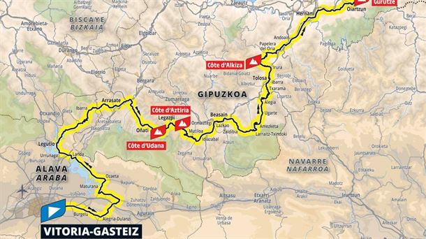 2023ko Frantziako Tourreko 2. etapako ibilbidea. Argazkia: Frantziako Tourra