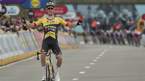 Christophe Laporte ha obtenido una gran victoria en Flandes. Foto: EFE. 