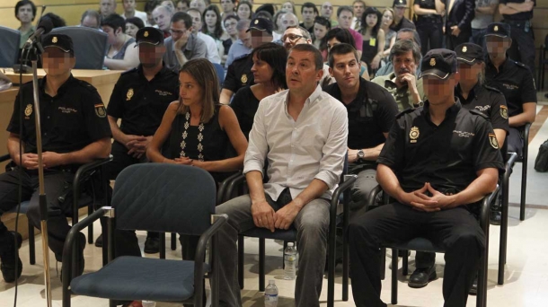 Arnaldo Otegi and Rafa Diez Usabiaga were sentenced to ten years in prison. Photo: EFE