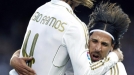 Khedira y Sergio Ramos celebran el 0-1. Foto: EFE title=