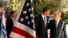 07/2008. Obama junto al presidente israelí, Simon Peres. Foto: EFE title=