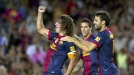 Puyol celebra el gol. Foto: EFE title=