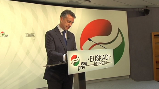 El presidente del EBB del PNV y candidato a lehendakari, Iñigo Urkullu.