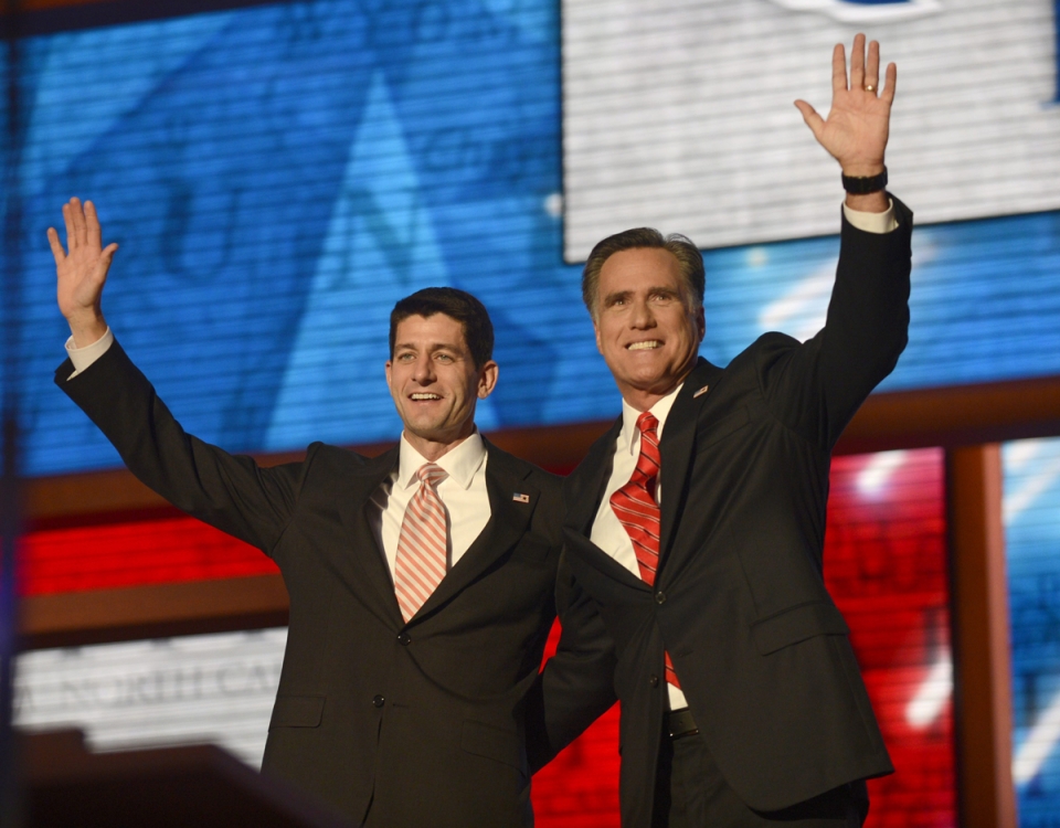 Paul Ryan eta Mitt Romney, Etxe Zurira ailegatzeko prest. Argazkia: EFE