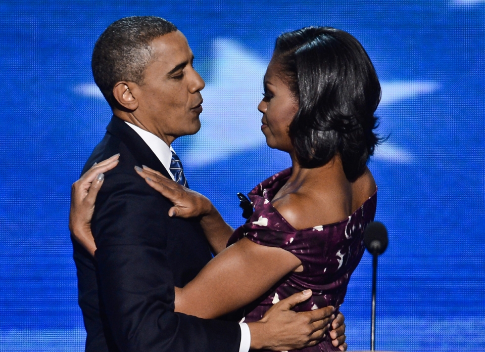 Barack y Michelle Obama, las estrellas de la noche. Foto: EFE