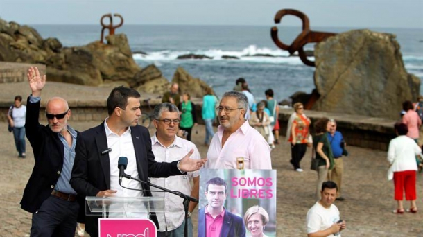 Gorka Maneiro, en la presentación del lema electoral de UPyD. Foto: EFE