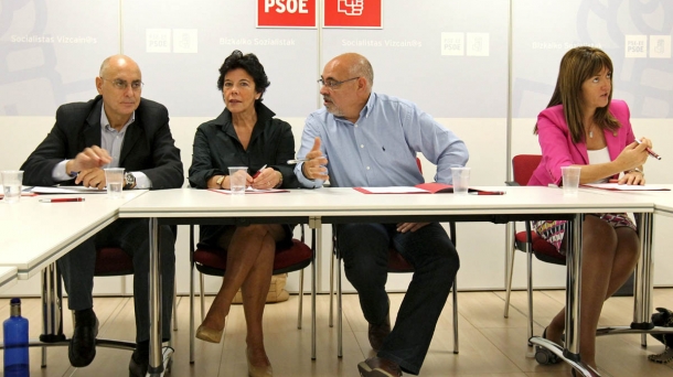 Los candidatos del PSE-EE por Bizkaia, en la presentación.