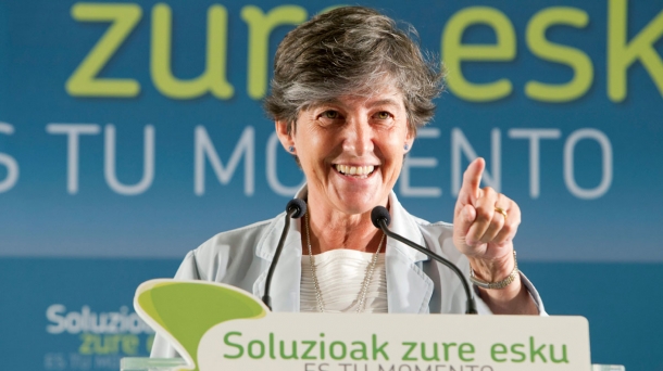 La candidata a lehendakari por EH Bildu, Laura Mintegi. Foto: EFE