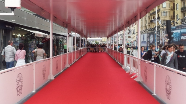 Red carpet at the Zinemaldi. Photo: EFE