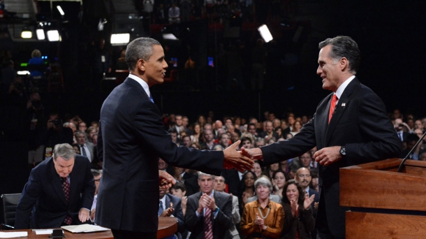 Barack Obama eta Mitt Romney.