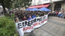 Protesta de estudiantes en Gasteiz title=