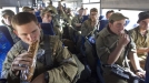 Soldados israelíes llegan a Gaza. Foto: EFE title=