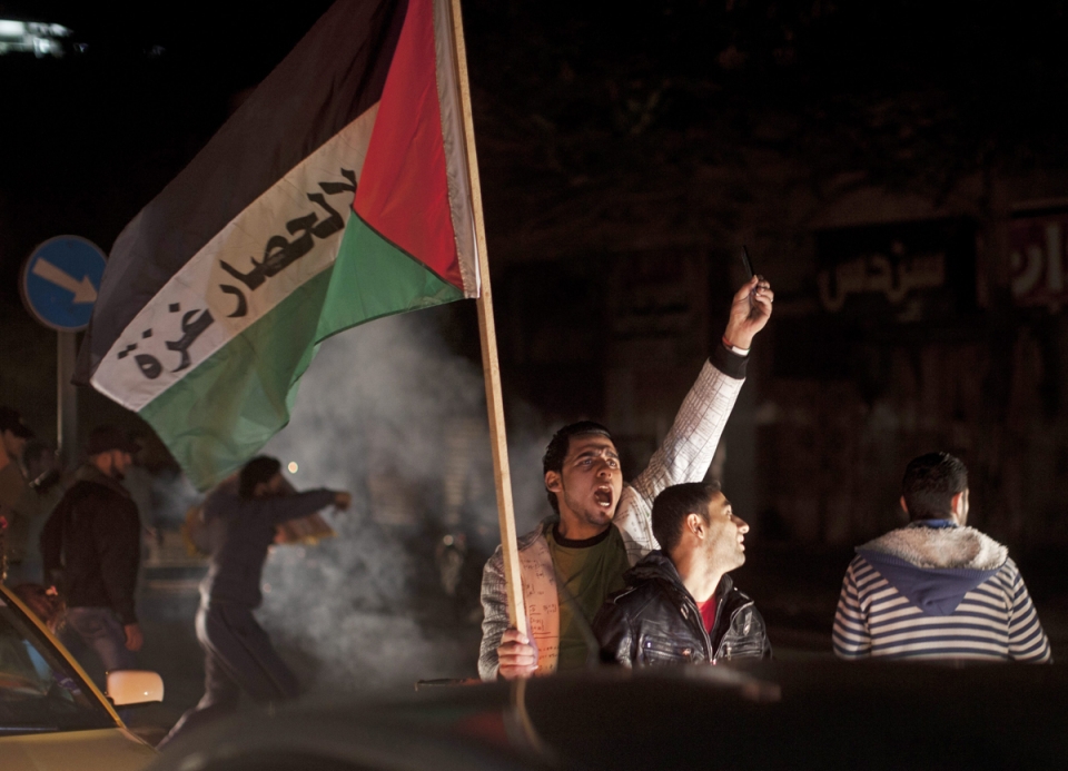 Celebración de la tregua en Gaza . Foto: EFE