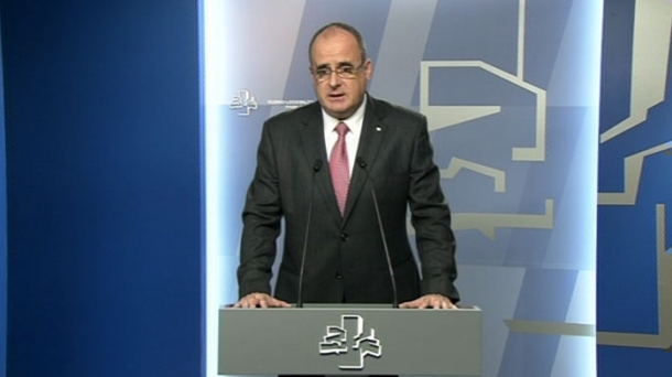 Joseba Egibar ha anunciado que espera que los presupuestos de 2013 se aprueben en marzo. 