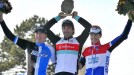Paris-Roubaix: Cancellara (irabazlea), Vanmarcke (bigarren) eta Terpstra (hirugarren), podiumean. Aragazkia: EFE title=