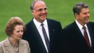 Thatcher, Kohl y Reagan. EFE title=