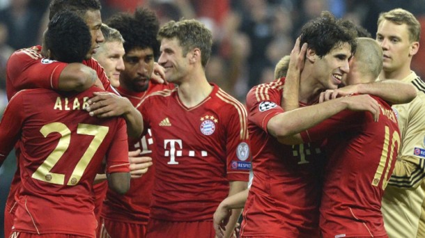 El Bayern de Múnich celebra la victoria. Foto: EFE