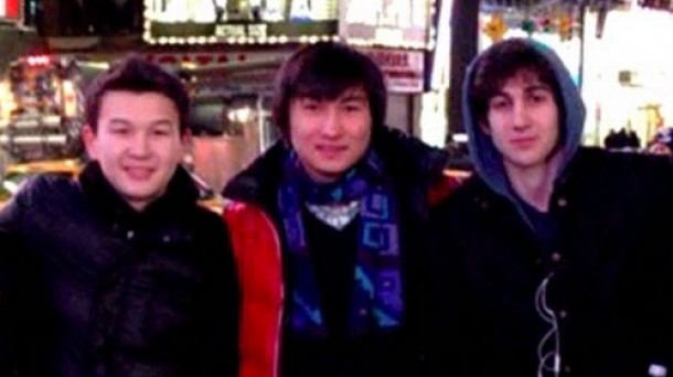Bombing suspect Dzhokhar Tsarnaev and two more suspects. Photo: EITB