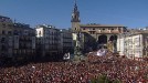 Miles de personas reciben a Celedón en Vitoria