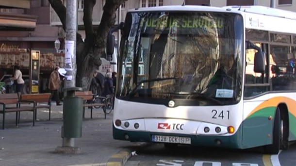 Autobús de la Villavesa, en Pamplona. 