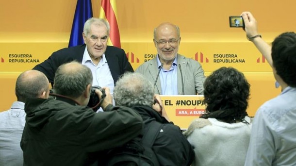 Josep Maria Terricabras (eskuina) eta Ernest Maragall (ezkerrean). Argazkia: EFE