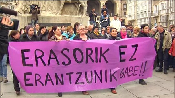 Una manifestación en Vitoria-Gasteiz contra la violencia machista. EiTB