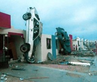 Tornado batek 13 pertsona hil ditu Mexikon, sei segundotan