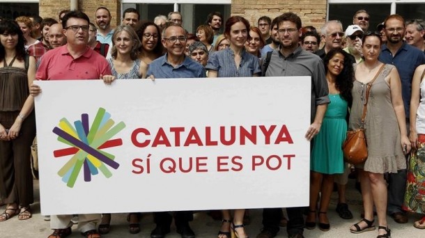 'Catalunya sí que es pot' hautagaitza aurkeztu dute. Argazkia: EFE
