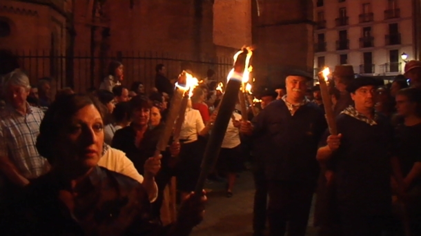 Vecinos de Donostia-an Sebastián recuerdan el incendio de 1813. Foto: EiTB