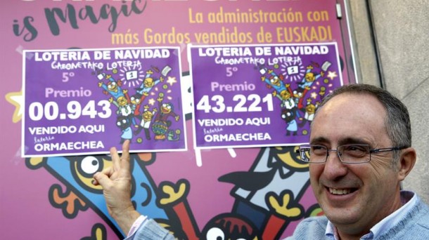 Lotería Ormaechea, de Blbao, ha repartido varios premios. Foto: EFE.
