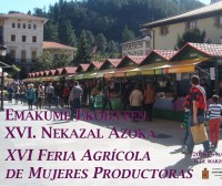 Feria agrícola con label de mujer en Ugao