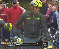 Alberto Contador berriro erori da