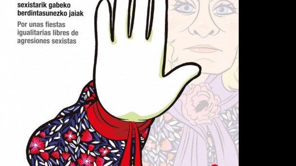Cartel de la campaña contra las agresiones sexistas de cara a la Aste Nagusia. 