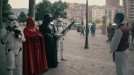 Darth Vader y Star Wars en Bilbao de potes y levantando piedras