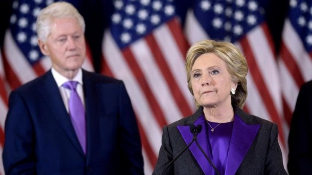Hillary Clinton durante su primera comparecencia tras perder las elecciones. Foto: EFE