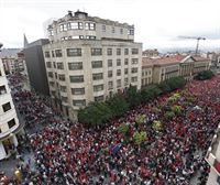 Manifestación en Pamplona en defensa de bandera de Navarra