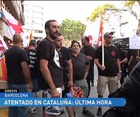 Incidentes en Barcelona entre fascistas y los congregados en Las Ramblas
