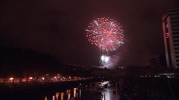 Los fuegos artificiales de Bilbao. Imagen de archivo: EiTB
