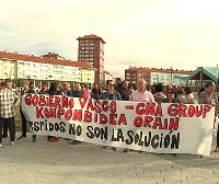 Los trabajadores de Edesa Industrial se concentran frente al Gobierno Vasco