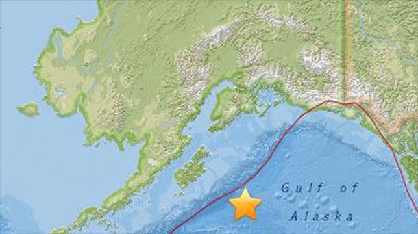 Terremoto de 8,2 en Alaska. Imagen: EFE