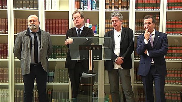 Representantes del Gobierno Vasco y la Fundación Sancho el Sabio han presentado el acuerdo
