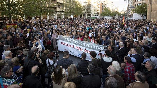 Imagen de la concentración celebrada en Pamplona. Foto: EFE