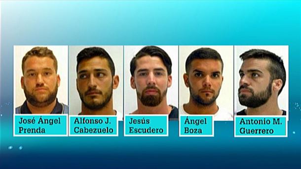 Los cinco miembros de 'La Manada' condenados. Foto: EiTB