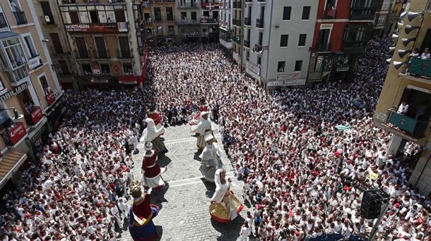 Los gigantes de San Fermín en Pamplona