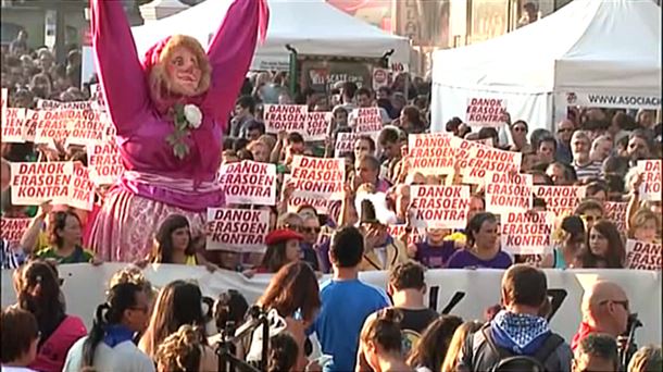 Concentración en Bilbao contra las agresiones sexistas