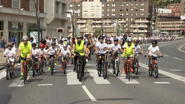 Semana Europea de la Movilidad, Bilbao 2018, Paseo en Bicicleta. Foto: Ayuntamiento de Bilbao.