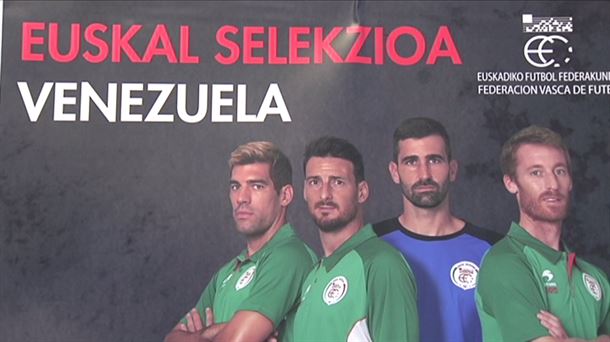 Cartel del partido entre Euskal Selekzioa-Venezuela.