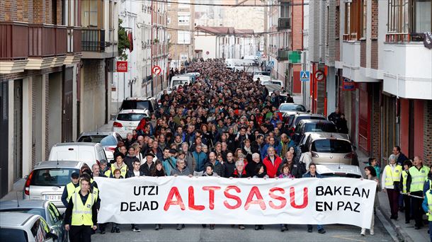 Altsasuko gazteen aldeko manifestazioa.
