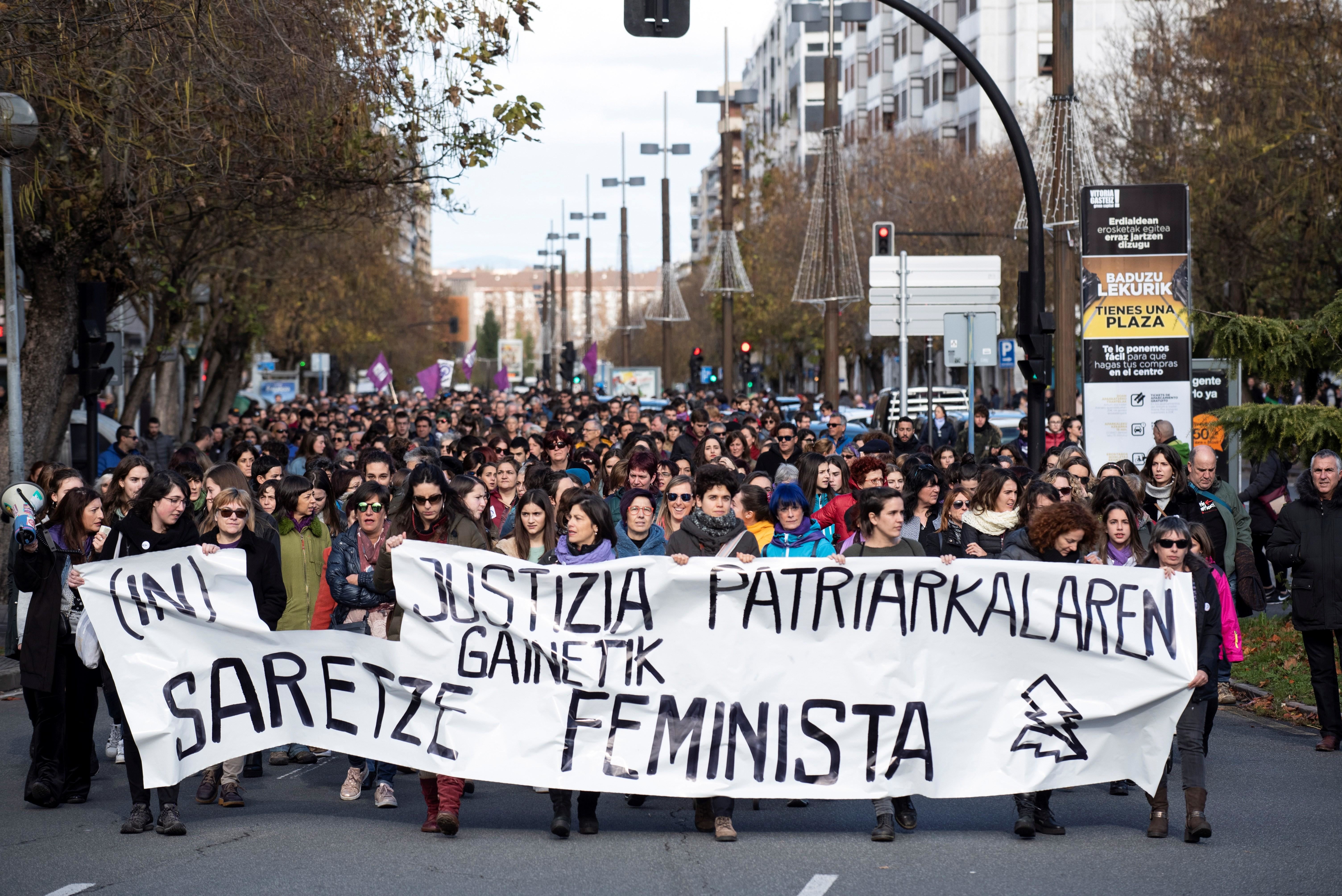 VIOLENCIA MACHISTA INDARKERIA MATXISTA VITORIA GASTEIZ MANIFSTACION MANIFESTAZIOA EFE