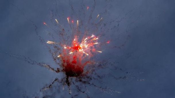 Una colorida explosión. Foto: EFE